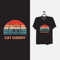 design criativo de camiseta de gato. vetor