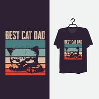 design criativo de camiseta de gato. vetor