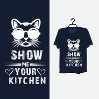 design criativo de camiseta de gato. vetor