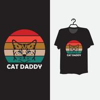 design criativo de camiseta de gato. vetor