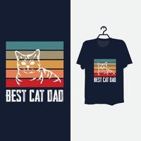 design criativo de camiseta de gato. vetor