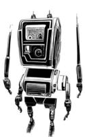 ativos de arte conceitual de robôs coleção sci-fri vol. 1 vetor