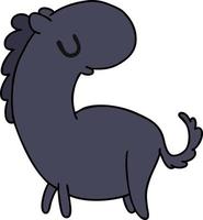 kawaii dos desenhos animados de um cavalo fofo vetor