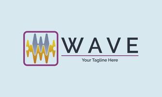 modelo de design de logotipo moderno gráfico de onda para marca ou empresa e outros vetor