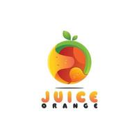 estilo colorido gradiente de suco de ilustração de logotipo vetor