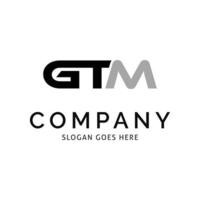 carta inicial gtm ícone vetor logotipo modelo ilustração design