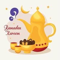 letras de celebração do ramadan kareem vetor