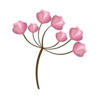 decoração de flores cor de rosa vetor