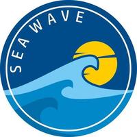 vetor de logotipo de ilustração de ondas do mar