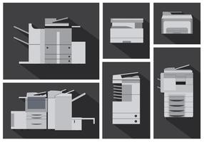 Conjunto de vetores de máquinas fotocopiadoras
