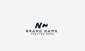 nc logo design template elemento de branding gráfico de vetor. vetor