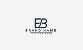 carta de design de logotipo eb. elegante moderno. modelo de vetor. vetor