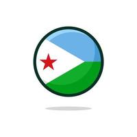 ícone de bandeira do djibuti vetor