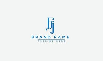 elemento de branding gráfico de vetor de modelo de design de logotipo bj.