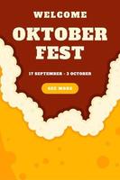 design de banner vertical ilustração do festival oktoberfest vetor