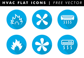 Hvac flat icons free vector
