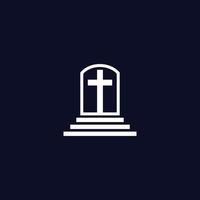design do logotipo do local de culto da igreja vetor