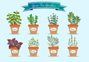 Crescer os vetores da planta do jardim