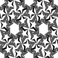 padrão sem costura de estrelas brancas pretas simples perfeito para plano de fundo ou papel de parede vetor