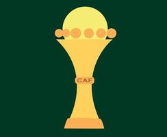 símbolo do logotipo do troféu de futebol da copa africana pode ilustração vetorial de design de camarões 2021 vetor