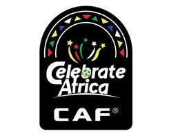 celebre o símbolo do logotipo do africa caf pode camarões 2021 copa africana design de futebol ilustração vetorial vetor