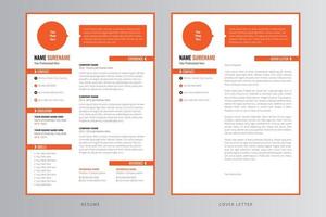 currículo limpo ou cv e modelo de carta de apresentação. download grátis vetor