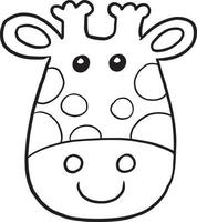 vaca animal desenho animado doodle kawaii anime página para colorir ilustração fofa personagem de clip art vetor