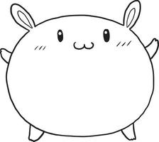 quadro desenho animado fofo kawaii doodle página para colorir desenho ilustração clip-art mangá anime vetor