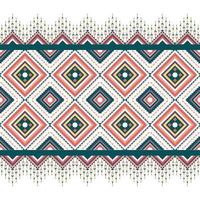 design.for padrão geométrico azul e rosa misturado, tapete, papel de parede, roupas, embrulho, batik, tecido, estilo de bordado de ilustração vetorial. vetor