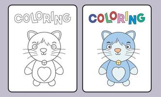 aprender a colorir para crianças e escola primária. vetor