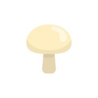 champignon fresco isolado no fundo branco. ícone de cogumelo para mercado, design de receita. comida orgânica. estilo de desenho animado. ilustração vetorial para design. vetor