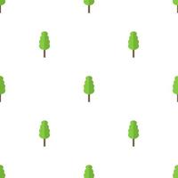 padrão sem emenda com ícone de árvore plana verde sobre fundo branco. ilustração vetorial para design, web, papel de embrulho, tecido, papel de parede. vetor