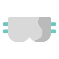 ícone de óculos de soldagem de estilo plano com tema de construção vetor