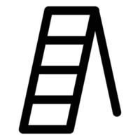 ícone de escada de estilo de linha com tema de construção vetor