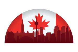 dia do canadá, bandeira nacional vetor