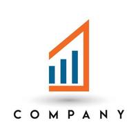 logotipo de negócios de marketing e financeiro, modelo de logotipo de contabilidade vetor