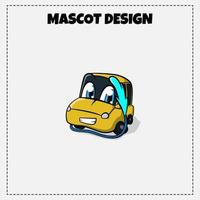 logotipo vector design de ilustração de mascote de lavagem de carros