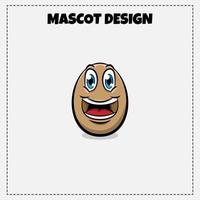design de ilustração de mascote de ovo de vetor de logotipo de comida