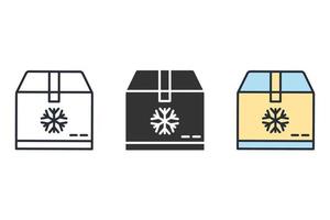 ícones do congelador simbolizam elementos vetoriais para infográfico web vetor