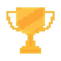 pixel de prêmio de troféu vetor