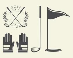 conjunto de ícones clube de golfe vetor