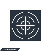 ilustração em vetor logotipo ícone precisão. modelo de símbolo de destino para coleção de design gráfico e web