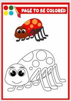livro de colorir para crianças. aranha vetor