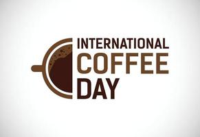 ilustração em vetor dia internacional do café. adequado para cartões, cartazes e banner