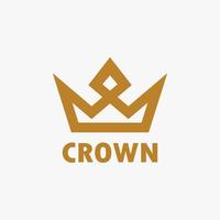 design de logotipo de coroa simples vetor