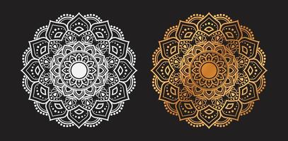 design de vetor de fundo mandala ornamental dourado de luxo. mandala decorativa para tatuagem, mehndi, padrão islâmico, ornamento, arte, henna, padrão indiano, impressão, cartaz, capa, folheto, panfleto, banner