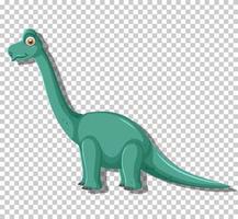 dinossauro diplodocus fofo isolado vetor
