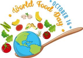 desenho de banner do dia mundial da comida vetor