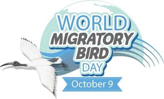 conceito de banner do dia mundial das aves migratórias vetor