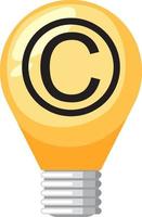 vetor de conceito de símbolo de direitos autorais